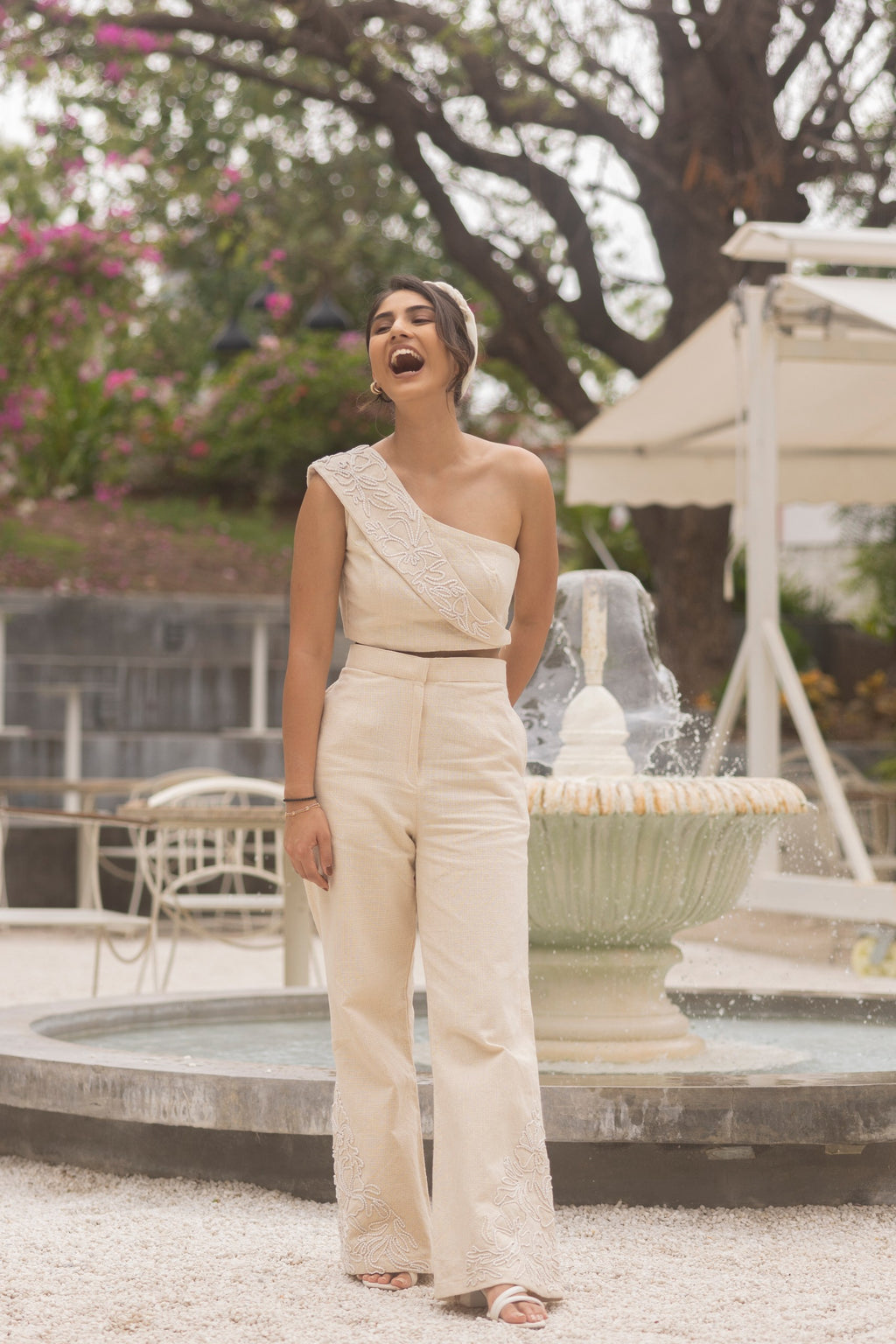 Chic Embroidered Top-Pants