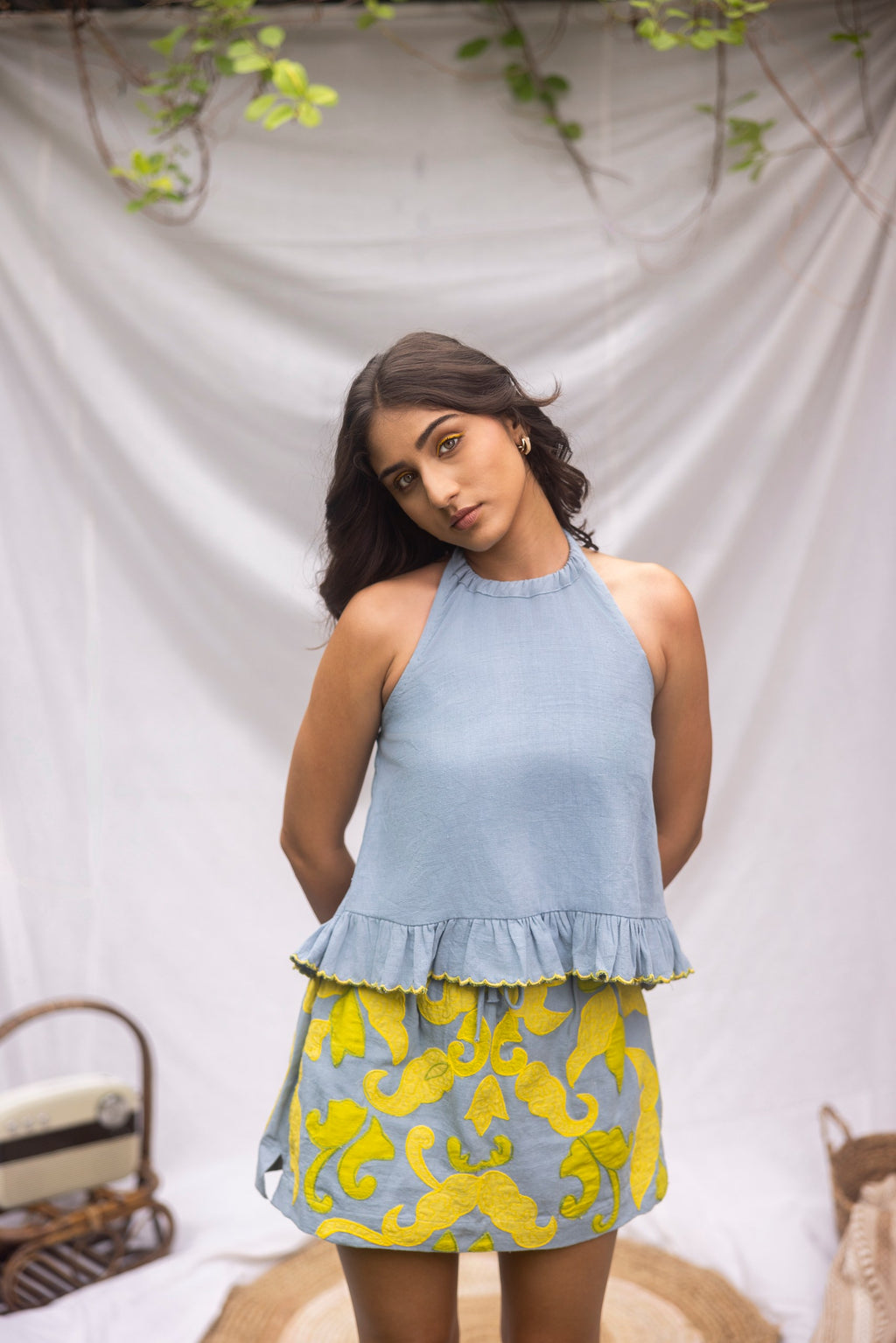 Limoncello Top- short Skirt Set