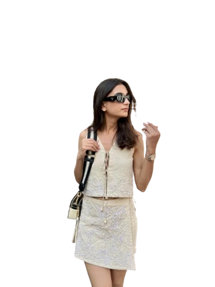 Chic vest-skort set